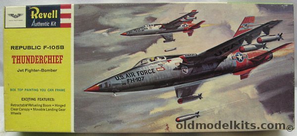 Revell 1/75 F-105B Thunderchief Jet Fighter-Bomber, H166-100 plastic model kit